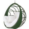 Balanço Ninho Suspenso Verde e Courino Náutico Branco - 1