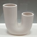 Ver imagem 5 de Vaso Decorativo Cachepô 25x23x8cm Cerâmica Branco