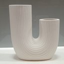 Ver imagem 4 de Vaso Decorativo Cachepô 25x23x8cm Cerâmica Branco