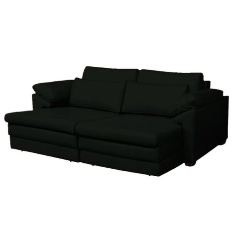 Sofá Decorativo Sala de Estar Marselha Retratil Manual 3 Lugares 215cm Couro Verde - Mozzelar