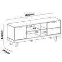 Ver imagem 7 de Rack Bancada para Tv 65 Pol 160 Cm 4226 Pinho Off White Arly