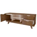 Ver imagem 2 de Rack Bancada para Tv 65 Pol 160 Cm 4226 Pinho Off White Arly
