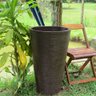 Kit 4 Vaso Planta 75x50 Redondo Cônico Polietileno BGPLASTICOS V375K4 AMARELO GIRASSOL 007 - 4