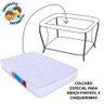 Colchão Berço Bf para Desmontável Chiqueirinho Cercadinho 100x70x10cm + Lençol Avulso com Elástico P - 9