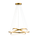Ver imagem 1 de Luminária Pendente Lustre Led 3 em 1 Arco Anéis Infinito Dourado Moderno Luxuoso Inl119