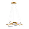 Luminária Pendente Lustre Led 3 em 1 Arco Anéis Infinito Dourado Moderno Luxuoso Inl119 - 11