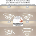 Ver imagem 7 de Luminária Pendente Lustre Led 3 em 1 Arco Anéis Infinito Dourado Moderno Luxuoso Inl119