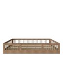 Ver imagem 3 de Cama Infantil Montessoriana Solteiro com Grades em Pinus Lume Marrom/Carvalho Mel