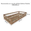 Ver imagem 4 de Cama Infantil Montessoriana Solteiro com Grades em Pinus Lume Marrom/Carvalho Mel