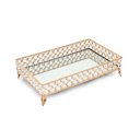 Ver imagem 1 de Caixa Decorativa Em Metal Ouro Com Cristais De Vidro, 31x19