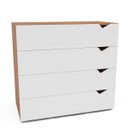 Ver imagem 2 de Cômoda Porto com 4 Gavetas 90x84cm Freijó/Branco 240823