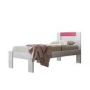 Ver imagem 4 de Cama Solteiro Moval Dália 88cm Branco Azul Com Rosa Branco