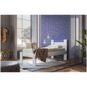 Ver imagem 2 de Cama Solteiro Moval Dália 88cm Branco Azul Com Rosa Branco