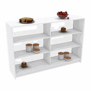 BALCÃO EXPOSITOR LOJA 100% MDF M122.2020.B (LOJA, COMÉRICO) MUNDI MOVEIS