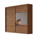 Ver imagem 3 de Guarda Roupa Casal 2 Portas 8 Gavetas 100% MDF com Espelho Blumenau Marrom/Cumaru