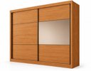 Ver imagem 4 de Guarda Roupa Casal 2 Portas 8 Gavetas 100% MDF com Espelho Blumenau Marrom/Cinamomo