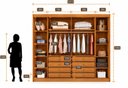 Ver imagem 6 de Guarda Roupa Casal 2 Portas 8 Gavetas 100% MDF com Espelho Blumenau Marrom/Cinamomo