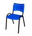 Ver imagem 1 de Cadeira Iso Tubo Oblongo Aço Industrial Empilhavel - Azul
