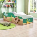 Ver imagem 1 de Cama Solteiro Infantil Cama Dinossauros com Colchão MDF Branco Casah