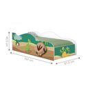Ver imagem 3 de Cama Solteiro Infantil Cama Dinossauros com Colchão MDF Branco Casah