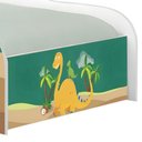Ver imagem 4 de Cama Solteiro Infantil Cama Dinossauros com Colchão MDF Branco Casah