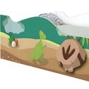 Ver imagem 2 de Cama Solteiro Infantil Cama Dinossauros com Colchão MDF Branco Casah