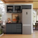 Ver imagem 2 de Conjunto Cozinha Etna Modulado 6 Portas e 2 Gavetas e Rodapé