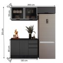 Ver imagem 4 de Conjunto Cozinha Etna Modulado 6 Portas e 2 Gavetas e Rodapé
