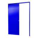 Ver imagem 1 de Porta de Correr Suspensa Lambril Dir L.25 Azul 210x100 Brimak