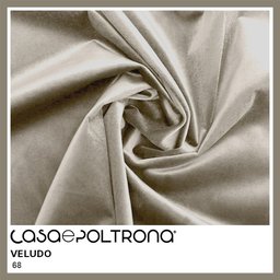 Sofá 04 Lugares 210 cm Mônaco Veludo Bege - CasaePoltrona - 5