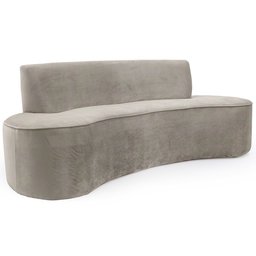 Sofá 04 Lugares 210 cm Mônaco Veludo Bege - CasaePoltrona - 1