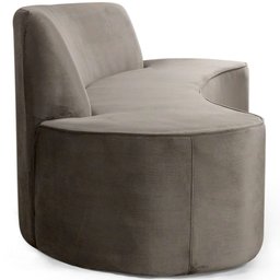 Sofá 04 Lugares 210 cm Mônaco Veludo Bege - CasaePoltrona - 7