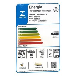 Geladeira Frost Free Duplex Consul Inox 451 Litros - Crm53fk 110v - 13