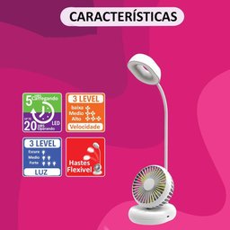Luminaria Ventilador Ajustavel 2 em 1 - 8