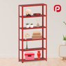 Estante Montável de Aço com 06 Prateleiras com Reforço Pandin 1,75 X 0,30 M Vermelho - 2