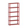 Estante Montável de Aço com 06 Prateleiras com Reforço Pandin 1,75 X 0,30 M Vermelho - 1