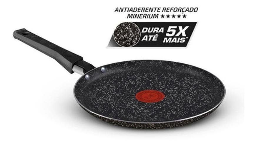 Panquequeira 22 Cm Antiaderente Rochedo Stone Pro - Preto - 4