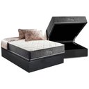 Ver imagem 1 de Cama Box Baú Casal: Colchão Molas Anjos MasterPocket Ensacadas Fort Flex + Base CRC Suede Cinza(