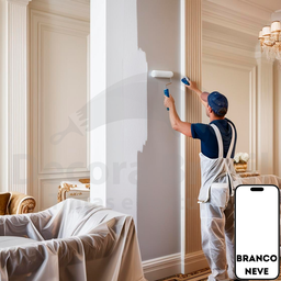 Tinta Látex Econômica Acrílica Base Água para Parede Fosca - 14l - Branco Neve - 8