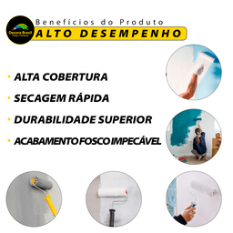 Tinta Látex Econômica Acrílica Base Água para Parede Fosca - 14l - Branco Neve - 2