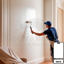 Tinta Látex Econômica Acrílica Base Água para Parede Fosca - 14l - Branco Neve - 9