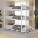 Ver imagem 1 de Treliche de Aço Industrial Solteiro 3 Camas Josy - Branco