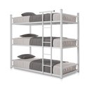 Ver imagem 2 de Treliche de Aço Industrial Solteiro 3 Camas Josy - Branco