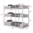 Ver imagem 4 de Treliche de Aço Industrial Solteiro 3 Camas Josy - Branco