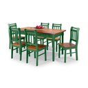 Ver imagem 1 de Conjunto Sala de Jantar e Cozinha Com 6 Cadeiras Madeira Maciça VERDE