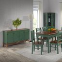 Ver imagem 2 de Conjunto Sala de Jantar e Cozinha Com 6 Cadeiras Madeira Maciça VERDE