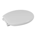 Ver imagem 2 de Assento Vaso Sanitário Almofadado Oval Branco + Lixeira Branca 6l Redondo com Tampa
