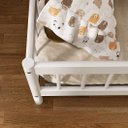 Ver mais imagens de Cama Solteiro Infantil Montessori Elevada com Estrado Madeira Reforçada Branco Dudy Idimex
