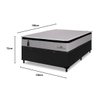 Cama Box Casal com Baú Preto + Colchão Molas Ensacadas Pillow Hyper Gel Barcelona Hellen 138x188 - 3
