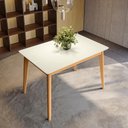 Ver imagem 5 de Mesa de Jantar em Madeira Maciça Kappesberg Canela-Off White 120cm